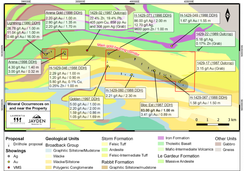 2021 Drill Targets map